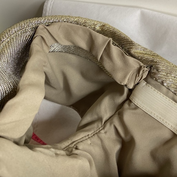 Rene Ruiz Metallic Tiered Tulle Off The Shoulder Gown - Picture 9 of 9